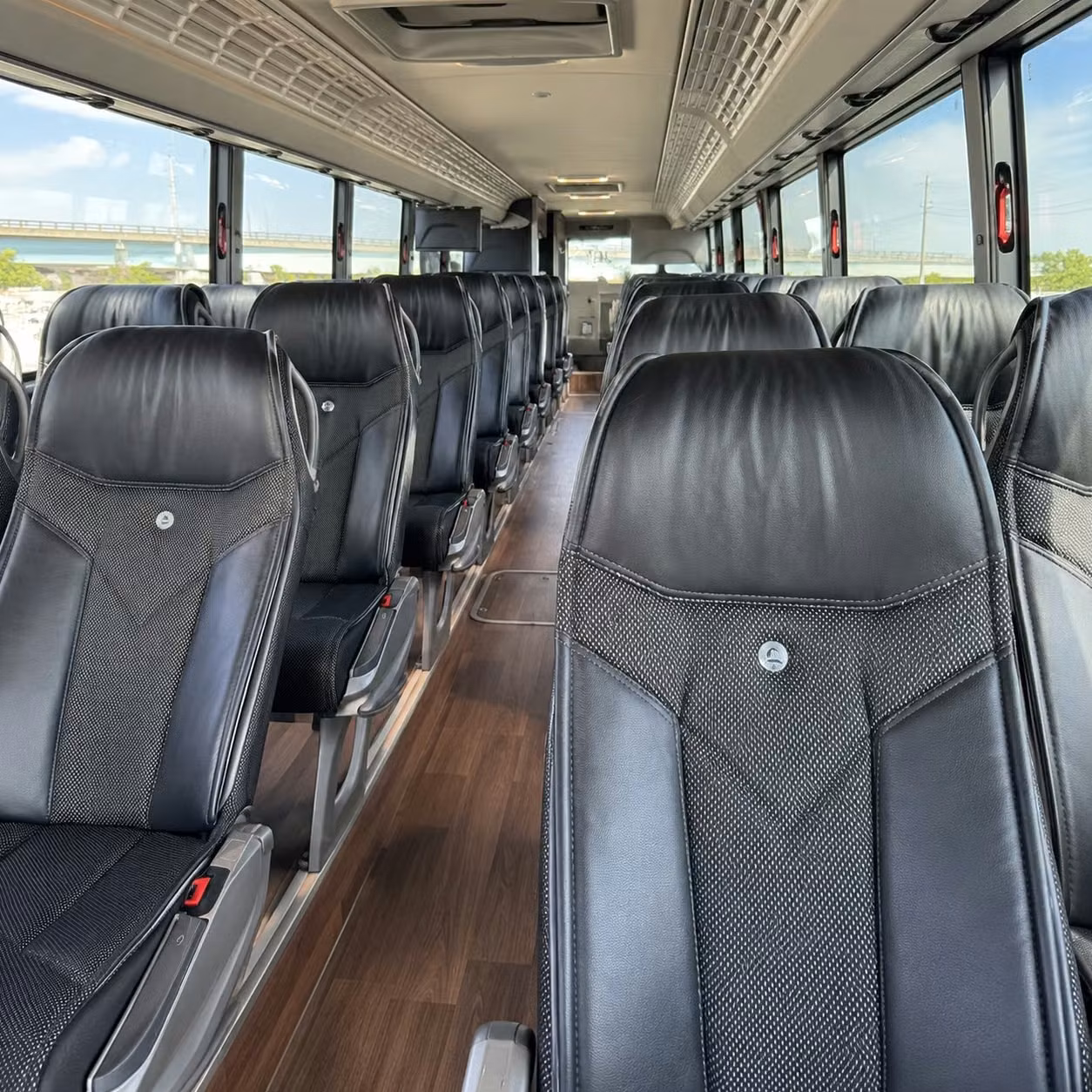bakersfield charter bus rental interior